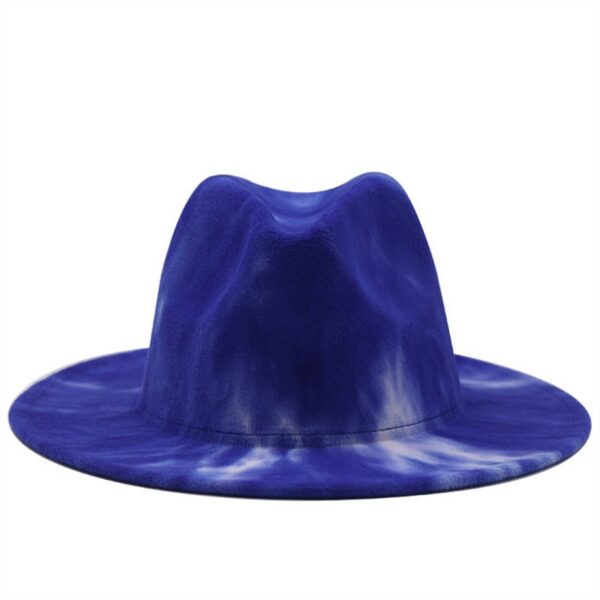tie dye fedora hat blue