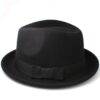 retro fedora hat black