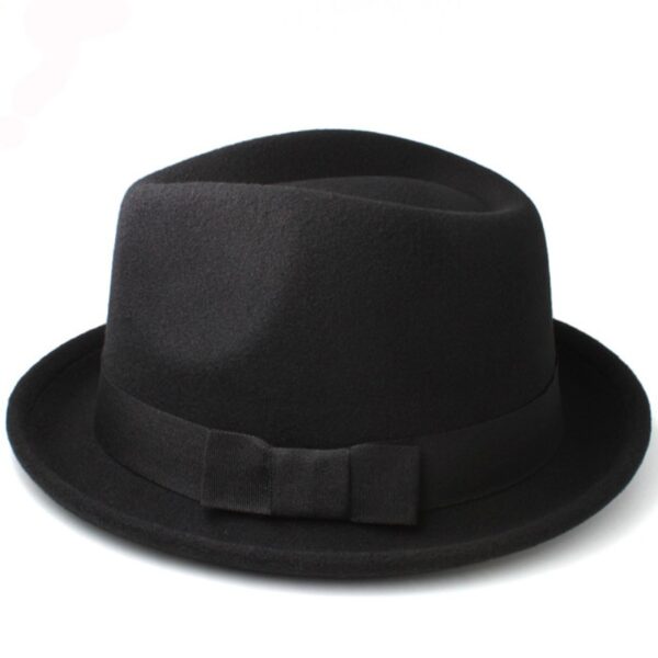 retro fedora hat black