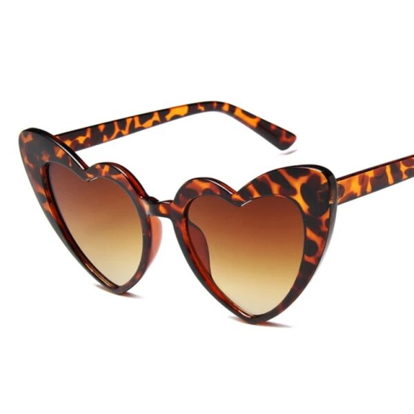 retro heart sunglasses leopard