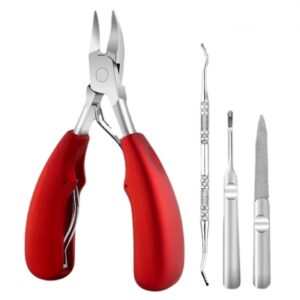 Stainless Steel Toenail Clippers Cutters Dead Skin Dirt Remover Pedicure Care Tool Set