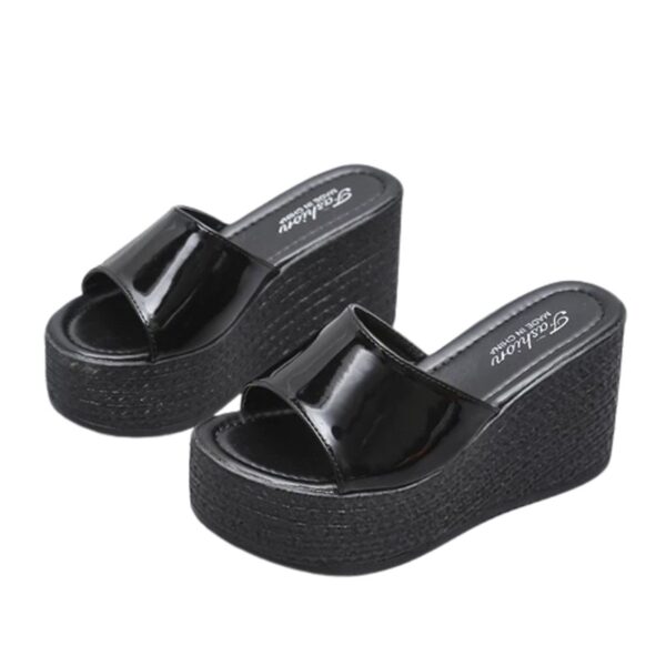 wedge sandals black