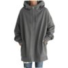 women long hoodie grey