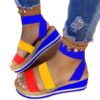 women wedge sandals multi color