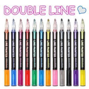 Shiny Outline Double Line Markers
