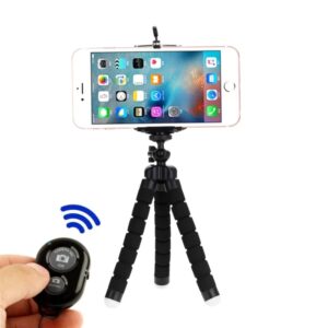 Flexible Sponge Octopus Mini Tripod for Phone with Bluetooth Remote