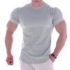 men fitness shirt grey