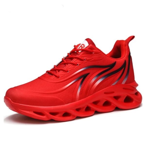 men mesh sneakers red