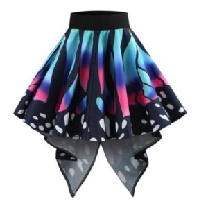High Waist Pleated Mini Butterfly Skirt