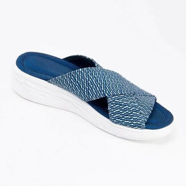 canvas sandals blue