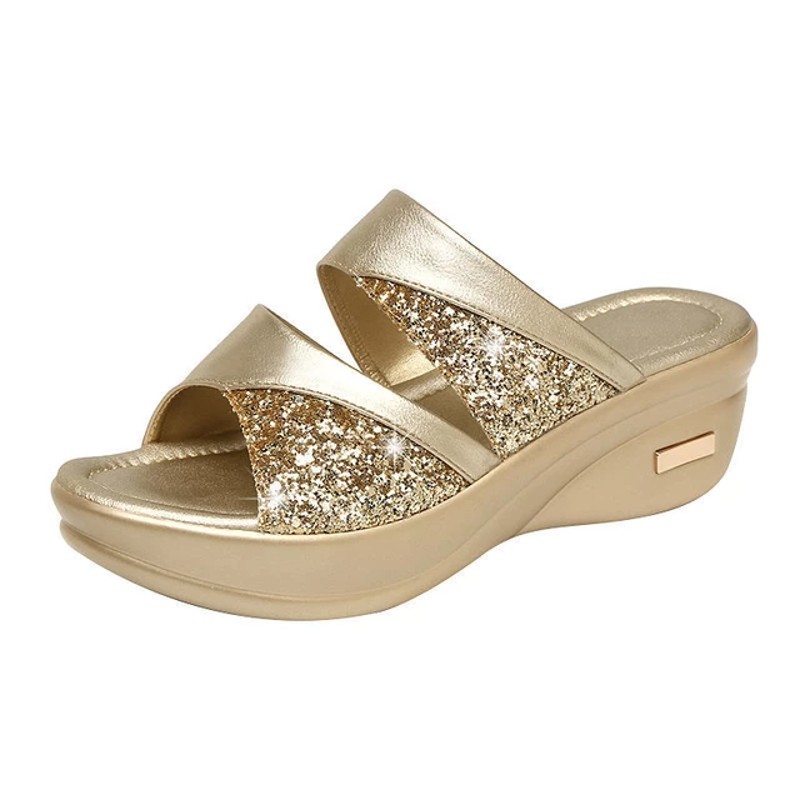 dressy sandals gold