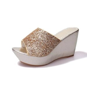 Women Classy Wedge Sandals with Glitter