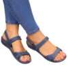flat sandals blue