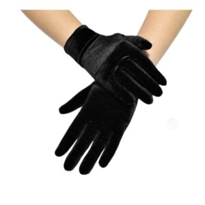 Women Short Opera Velvet Gloves