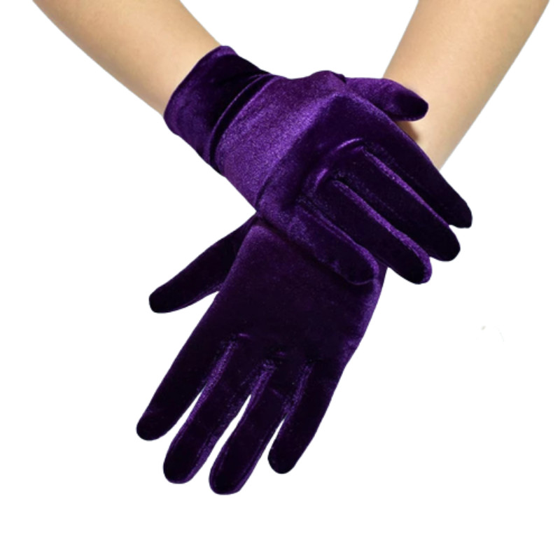 velvet gloves purple