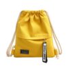 canvas drawstring backpack yellow