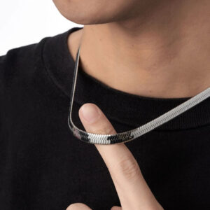 Men Stainless Steel Blade Chain Necklace