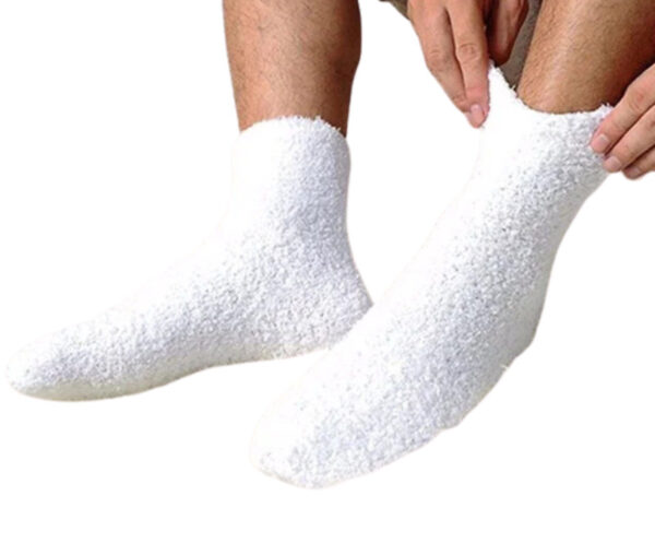 cashmere velvet socks white