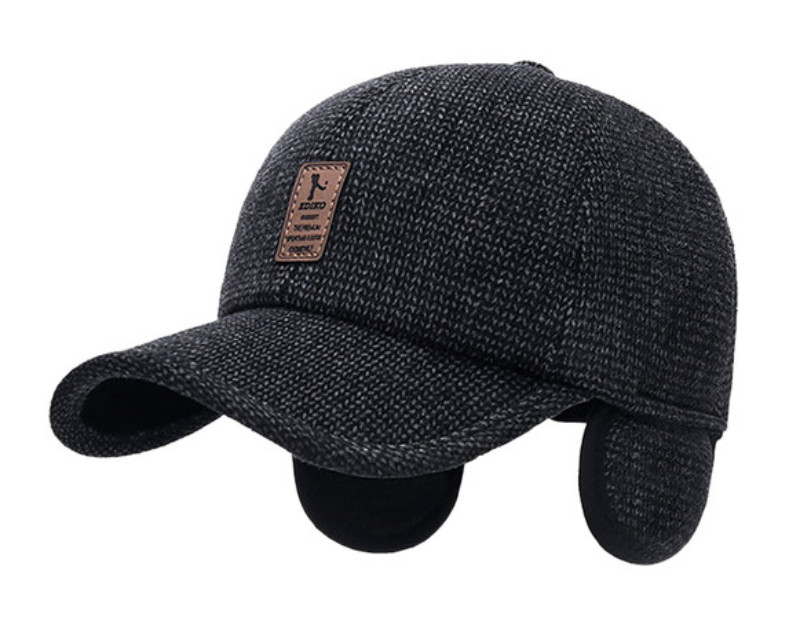 Cotton Baseball Cap with Earflaps