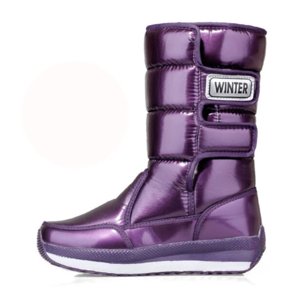 women winter thick boots purple