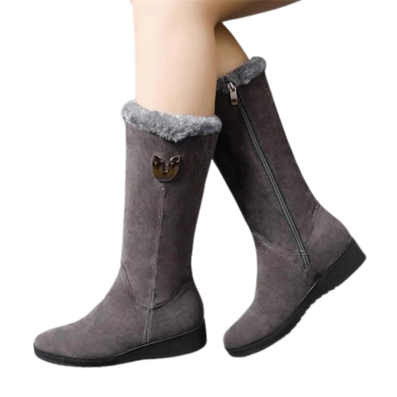 mid calf winter boots grey