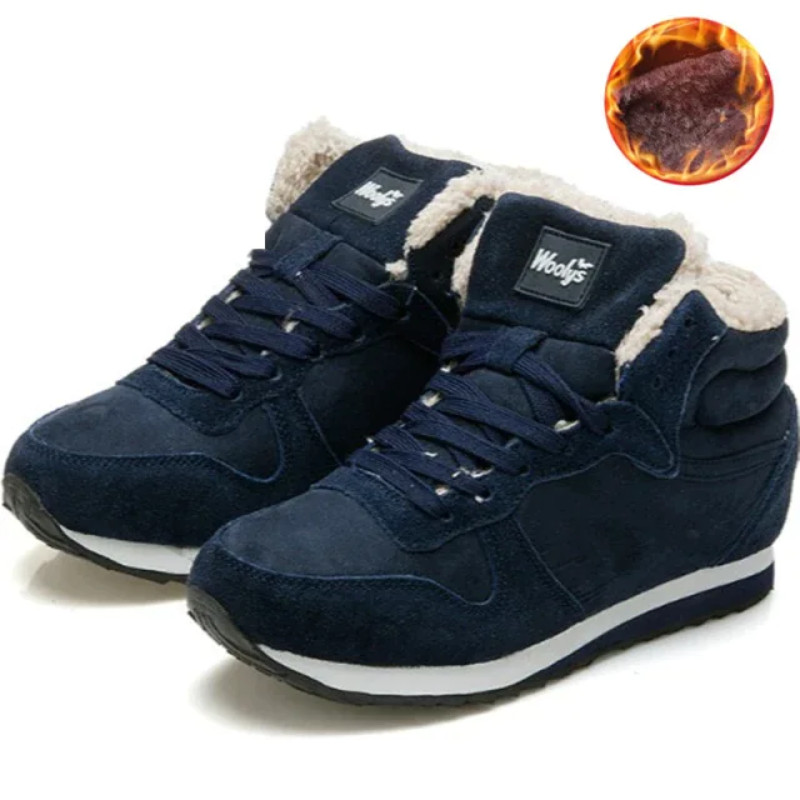 Men Winter Chunky Vulcanized Sneakers with Plush Lining