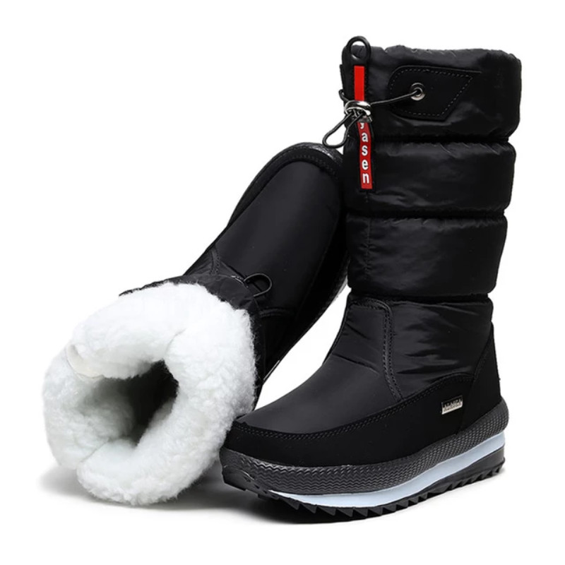 Women Waterproof Winter Platform Boots with Plush Lining