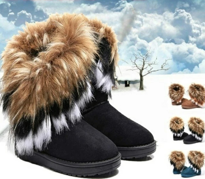 Women Winter Boots with Faux Fur