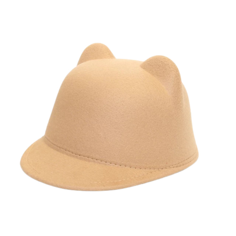 Wool Felt Trilby Hat with Ears