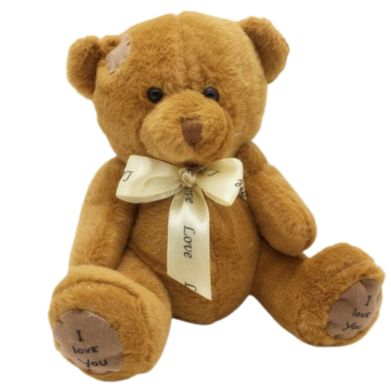 patch teddy bear brown