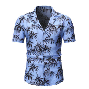 Men’s Loose Fit Shirt with Palm Tree