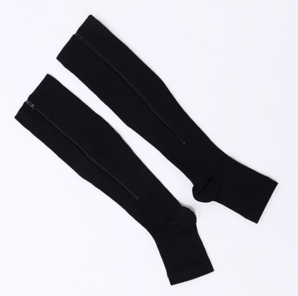 Set of 2 Pairs Zipper Compression Socks - Image 5