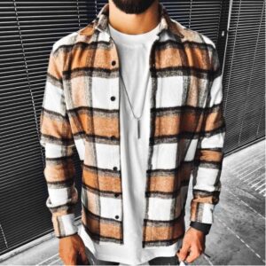 Men’s Plaid Wool Lumberjack Shirt