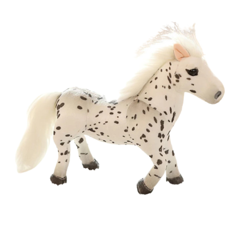 plush horse white