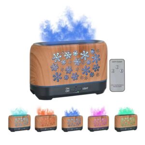 Aromatherapy Humidifier Diffuser with Colorful Snowflake Pattern