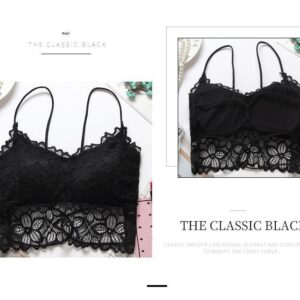 Sling Hollow Out Wireless Padded Shaping Lace Tube Top