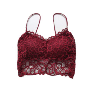 Sling Hollow Out Wireless Padded Shaping Lace Tube Top