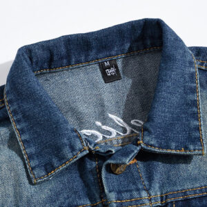 Men’s Embroidered Jean Vest