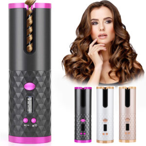 Usb Rechargeable Automatic Ceramic Hair Curler with LCD Display