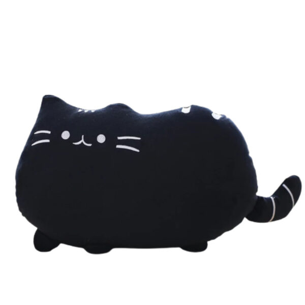 kawaii cat pillow black