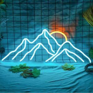 Mountain Shape Atmosphere Acrylic Sunrise Led Neon Light