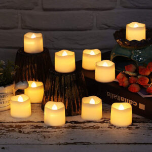 LED Candle Light Warm White Flashing Timed Flameless Candle