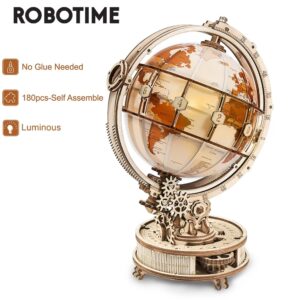 DIY 3D Wooden Luminous Globe Model