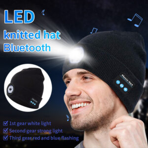 Warm Bluetooth 5.0 Wireless Beanie Hat with LED Light