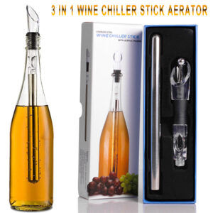 Stainless Steel Wine Chiller Stick: Leakproof, Cooler Rod for Wine and Beer Bottles