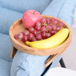 Wooden Armrest Clip-On Tray: A Practical and Portable Solution for Snacks, Coffee, and Remote Controls While Watching TV