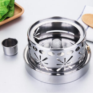 Stainless Steel Alcohol Stove Set for Small Hot Pot Cooking