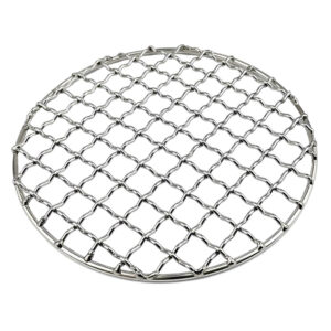 Stainless Steel Round BBQ Grill Net Mesh for Camping, Hiking, and Outdoor Cooking