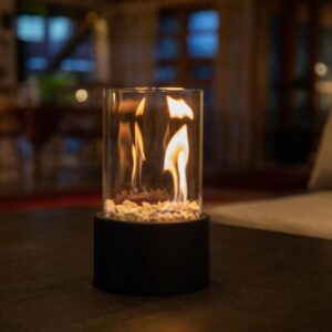 Tabletop Glass Decorative Alcohol Fireplace Lamp – Portable and Elegant