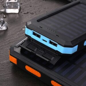 Portable Solar Power Bank with LED Lights